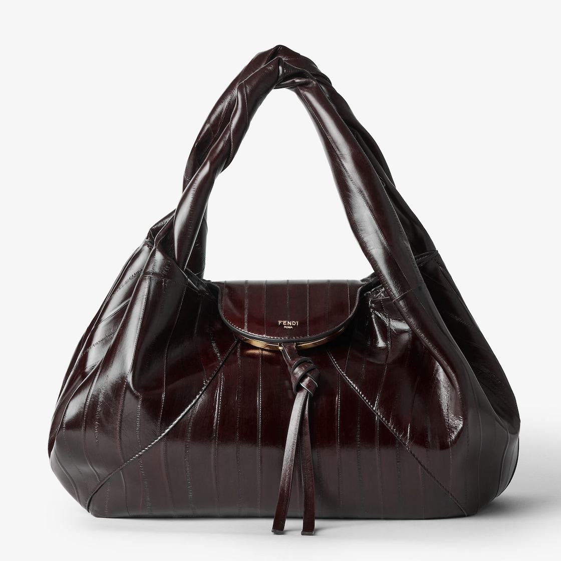 FENDI Fendi Spy Brown inlaid hagfish leather bag - Image 1